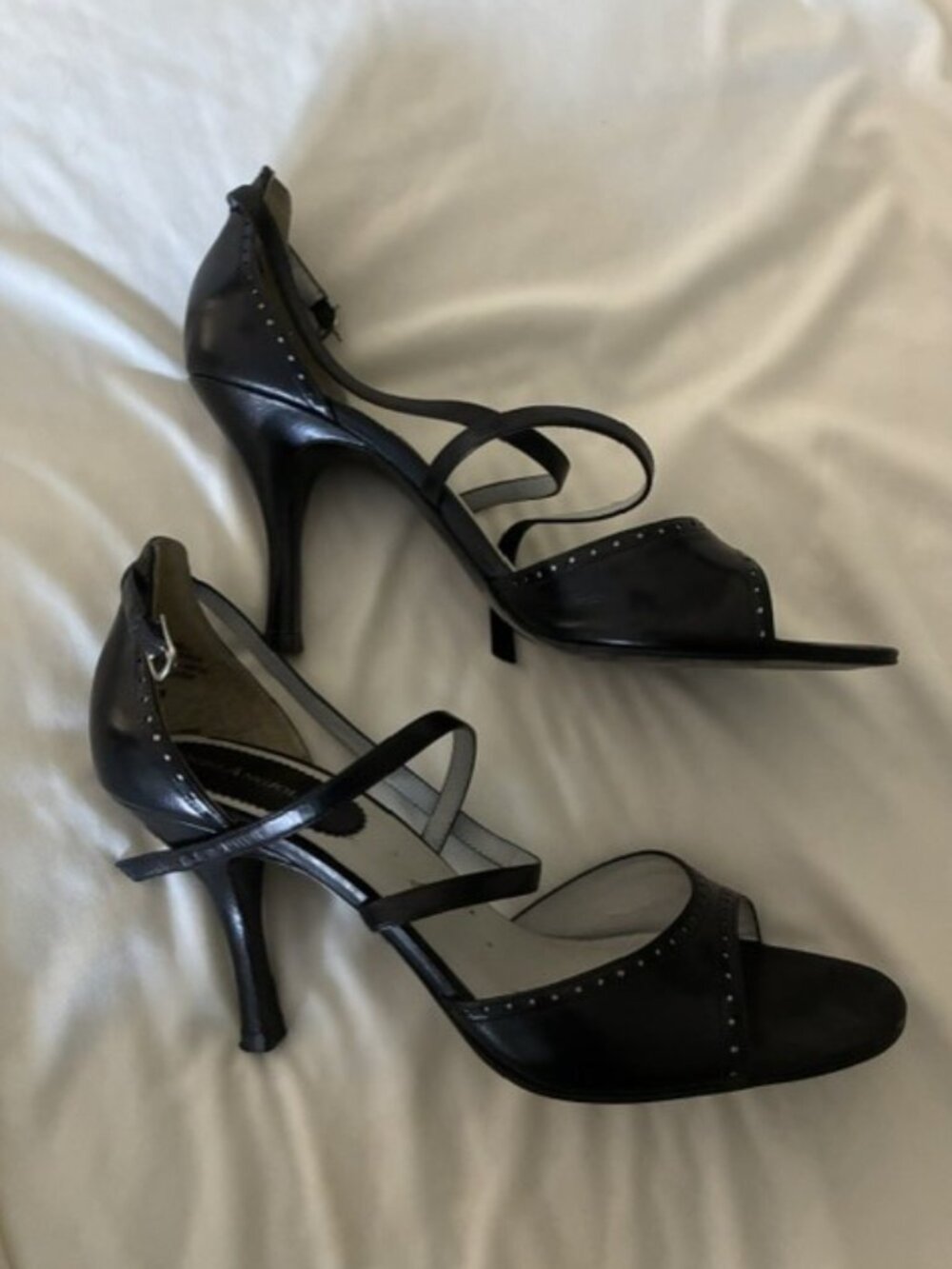 Women's Enzo Angiolini Black Strap 3" Heels